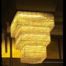 Grand éclairage adapté aux besoins du client de lustre en cristal pour l&#39;hôtel, lustre fait sur commande de lustre de Factory.Wedding